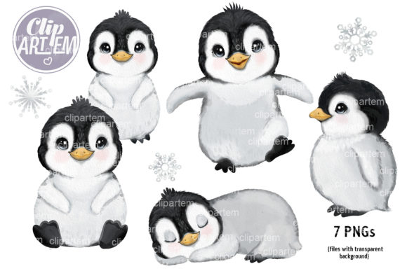 Download Super Cute Penguin 7 PNG Images Set - Premium Resources