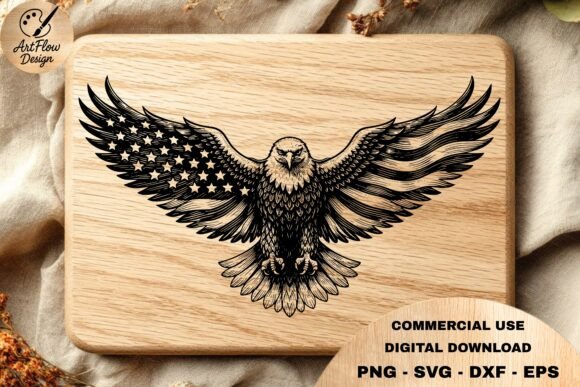 Download American Eagle Flag Engraving SVG - Eagle Collection