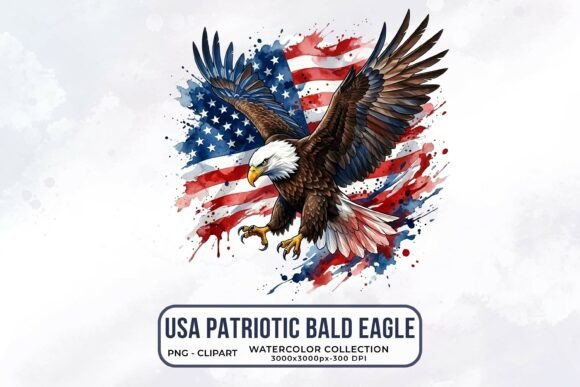 Download Patriotic Bald Eagle PNG 4th of July USA - Eagle Collection
