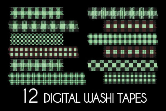 Download Light Green Plaid Washi Tapes Patterns - Washi tapes patterns Collection