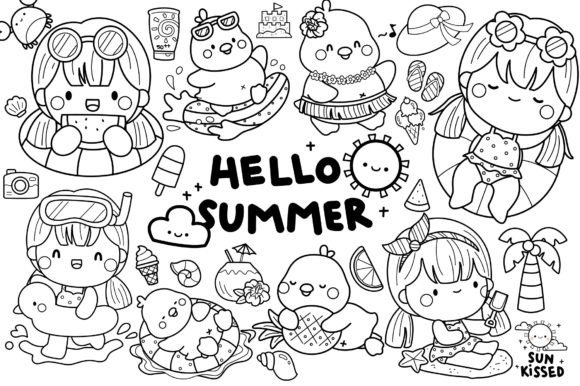 Download Cute Duck and Girl Clipart - Cute Summer - Cute duck Collection