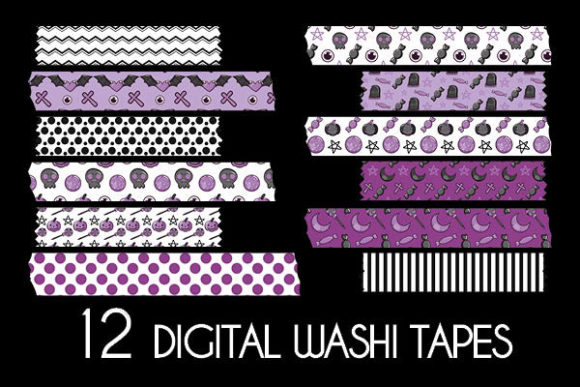 Download Purple Pastel Goth Washi Tapes Patterns - Washi tapes patterns Collection