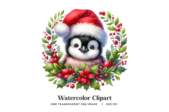 Download Penguin Wreath Clipart PNG Baby Penguin - Premium Resources