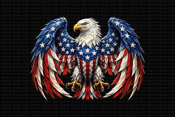 Download Patriotic Eagle USA Flag PNG - Eagle Collection