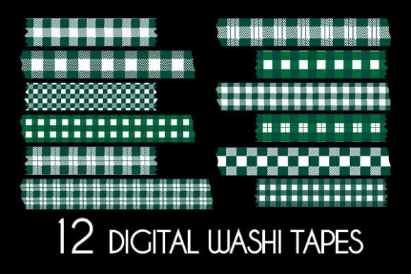 Download Dark Green Plaid Washi Tapes Patterns - Washi tapes patterns Collection