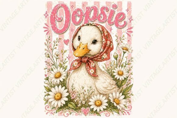 Download Cute Duck Daisy Vintage PNG - Cute duck Collection