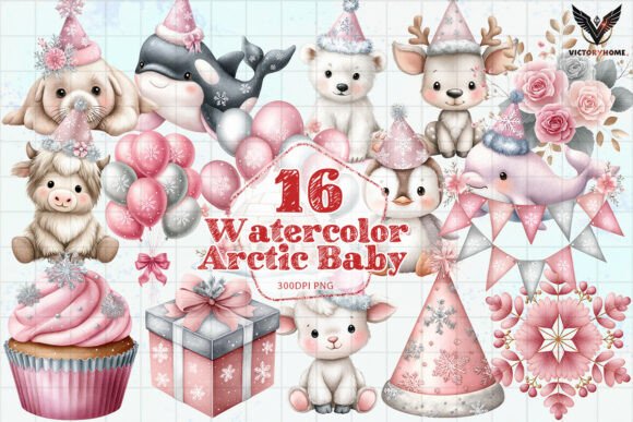 Download Watercolor Arctic Baby PNG - Arctic baby png Collection